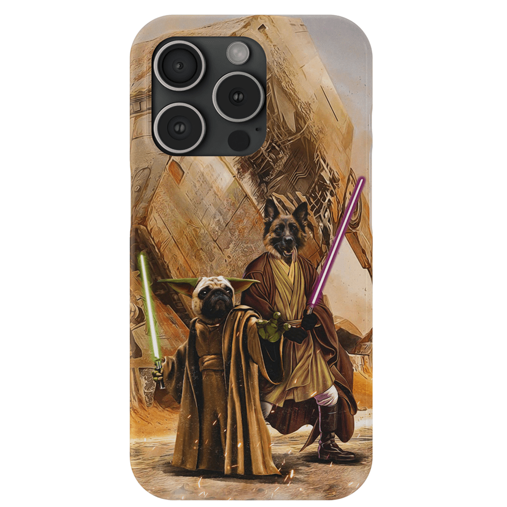 Funda personalizada para teléfono con 2 mascotas &#39;Yodogg &amp;amp; Jedi-Doggo&#39;