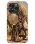 Funda personalizada para teléfono con 2 mascotas 'Yodogg &amp; Jedi-Doggo'