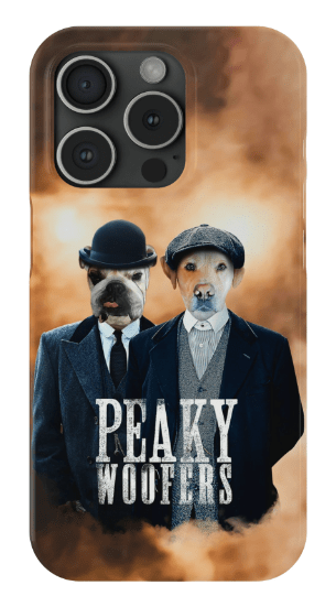 Funda personalizada para teléfono con 2 mascotas &#39;Peaky Woofers&#39;