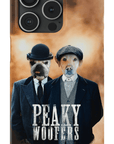 Funda personalizada para teléfono con 2 mascotas 'Peaky Woofers'