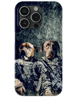 Funda personalizada para teléfono con 2 mascotas 'The Army Veterans'