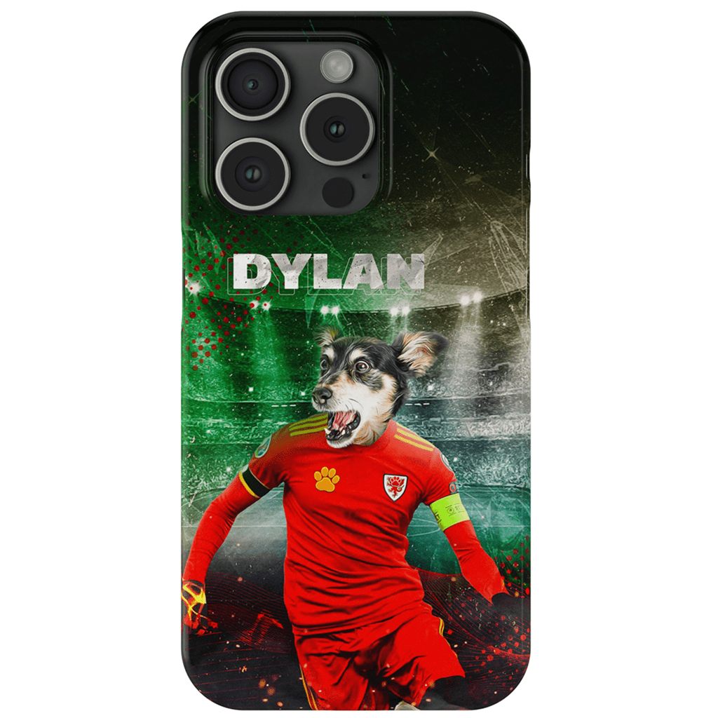 Funda para teléfono personalizada &#39;Wales Doggos Soccer&#39;