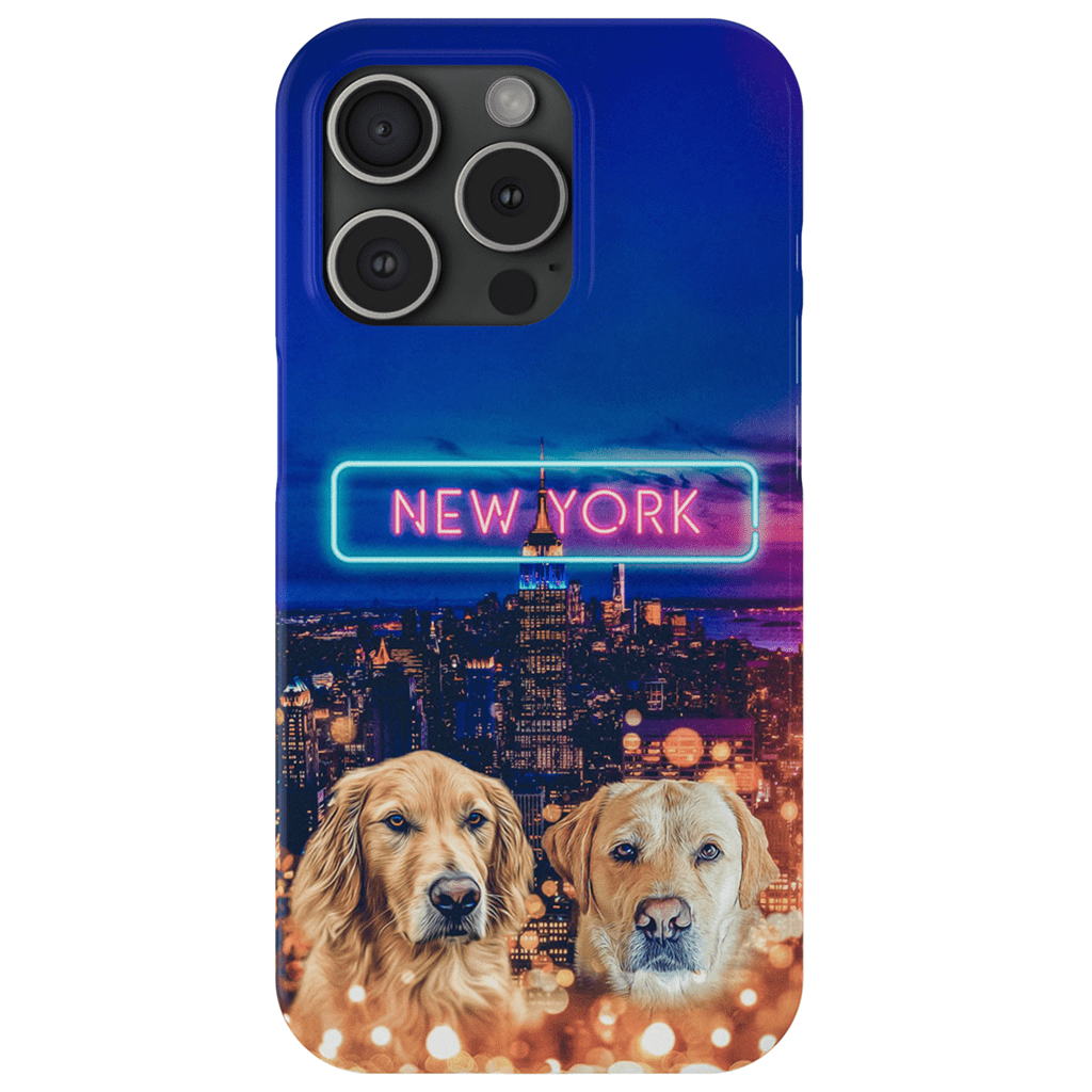 Funda personalizada para teléfono con 2 mascotas &#39;Doggos of New York&#39;