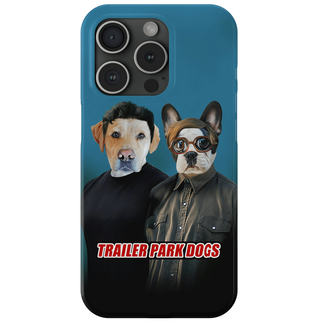 &#39;Trailer Park Dogs 1&#39; Funda personalizada para teléfono con 2 mascotas