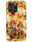 Funda personalizada para teléfono con 2 mascotas 'Los Bomberos'