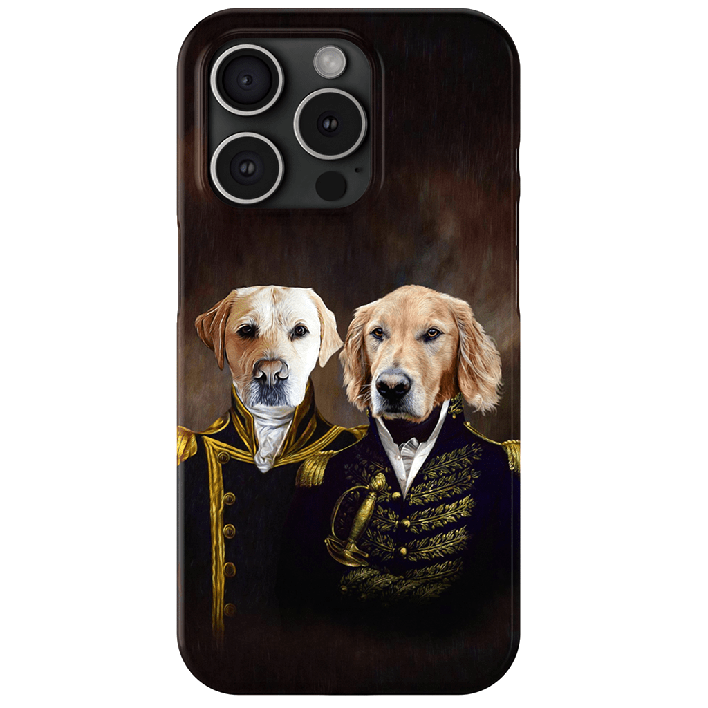 Funda personalizada para teléfono con 2 mascotas &#39;El Almirante y el Capitán&#39;