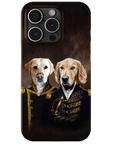 Funda personalizada para teléfono con 2 mascotas 'El Almirante y el Capitán'