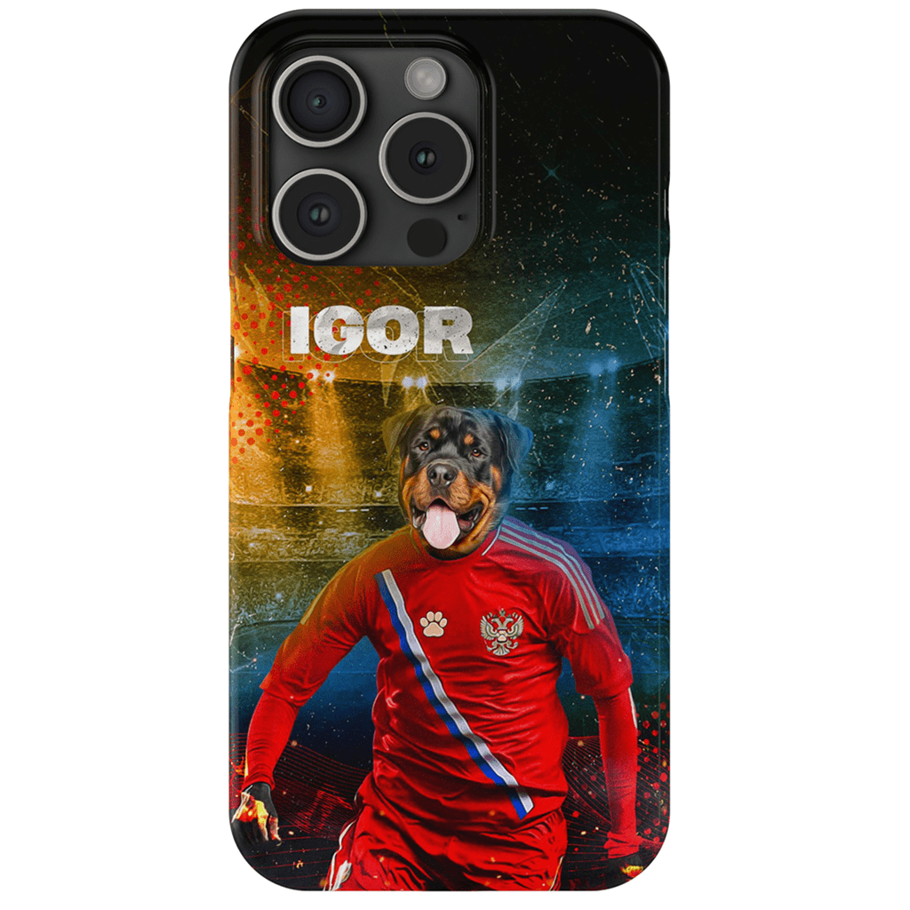 Funda para móvil personalizada &#39;Russia Doggos Soccer&#39;