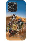 Funda personalizada para teléfono con 3 mascotas 'The Motocross Riders'