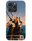 Funda personalizada para teléfono con 2 mascotas 'Titanic Doggos'