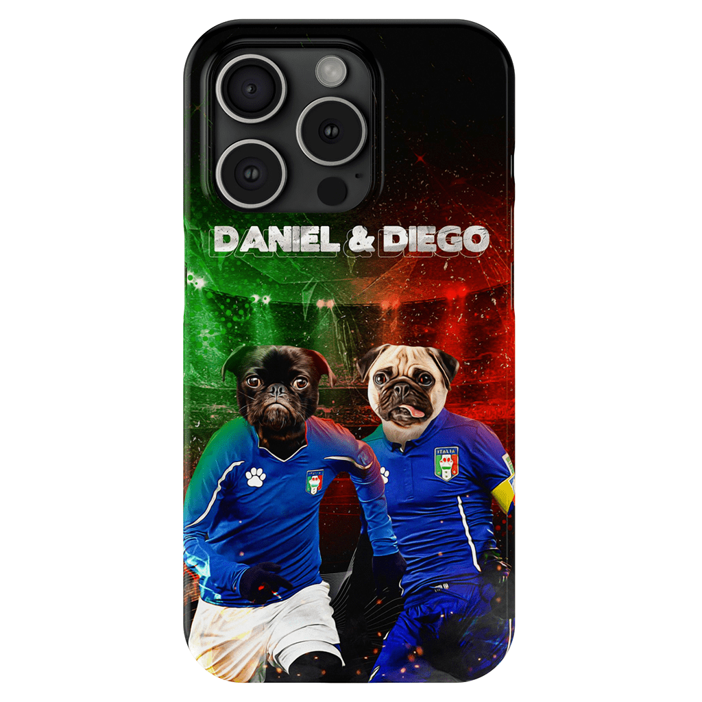 &#39;Italy Doggos&#39; Funda personalizada para teléfono con 2 mascotas