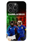 'Italy Doggos' Funda personalizada para teléfono con 2 mascotas