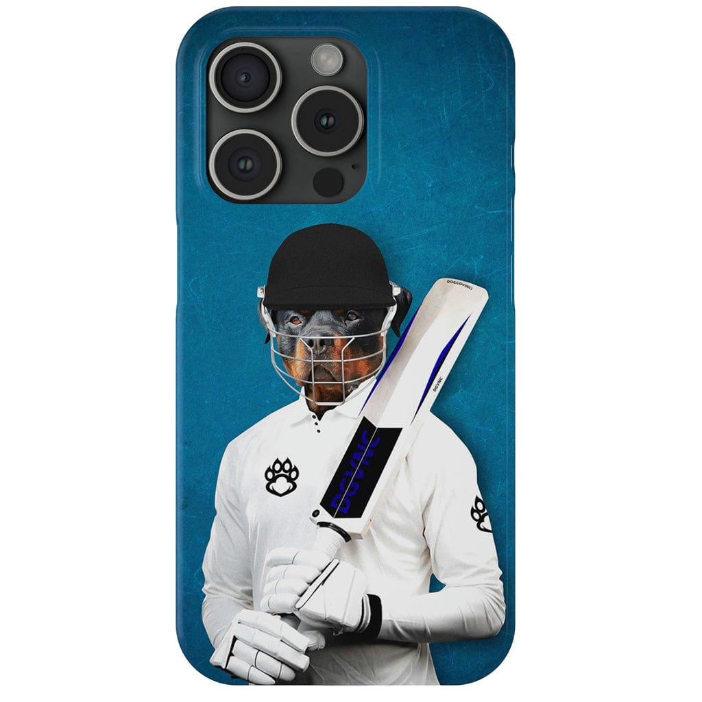 Funda para teléfono personalizada &#39;El jugador de críquet&#39;