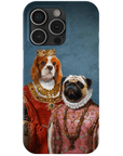 Funda personalizada para teléfono con 2 mascotas 'Reina y Archiduquesa'