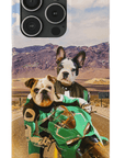 Funda personalizada para teléfono con 2 mascotas 'Kawadawgi Riders'