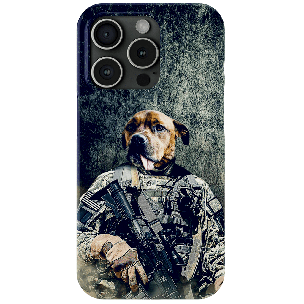 Funda para teléfono personalizada &#39;El veterano del ejército&#39;