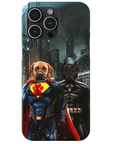 Funda personalizada para teléfono con 2 mascotas 'Superdog &amp; Batdog'