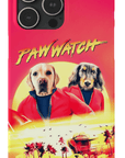 Funda personalizada para teléfono con 2 mascotas 'Paw Watch 1991'