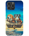 Funda personalizada para teléfono con 2 mascotas 'Top Paw'