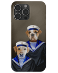 Funda personalizada para teléfono con 2 mascotas 'The Sailors'