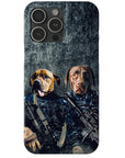 Funda personalizada para teléfono con 2 mascotas 'The Navy Veterans'