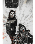 Funda personalizada para teléfono con 2 mascotas 'Kiss Doggos'