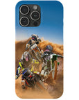 Funda personalizada para teléfono con 3 mascotas 'The Motocross Riders'