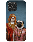 Funda personalizada para teléfono con 2 mascotas 'Reina y Archiduquesa'