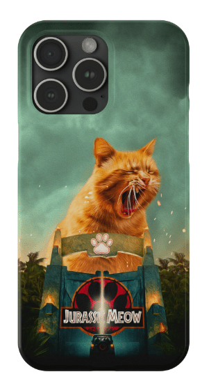 Funda para móvil personalizada &#39;Jurassic Meow&#39;