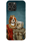 Funda personalizada para teléfono con 2 mascotas 'Reina y Princesa'