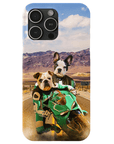 Funda personalizada para teléfono con 2 mascotas 'Kawadawgi Riders'