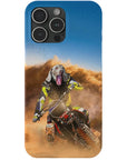 Funda para móvil personalizada 'El piloto de motocross'