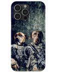 Funda personalizada para teléfono con 2 mascotas 'The Army Veterans'