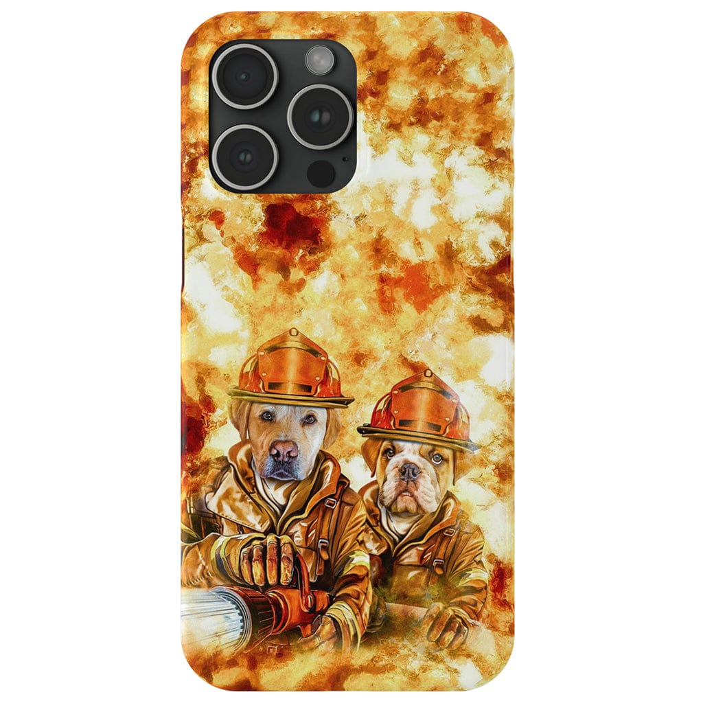 Funda personalizada para teléfono con 2 mascotas &#39;Los Bomberos&#39;