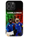 'Italy Doggos' Funda personalizada para teléfono con 2 mascotas