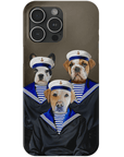 Funda personalizada para teléfono con 3 mascotas 'Los Marineros'