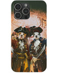 Funda personalizada para teléfono con 2 mascotas 'Los Piratas'