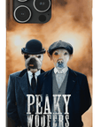 Funda personalizada para teléfono con 2 mascotas 'Peaky Woofers'