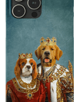 Funda para móvil personalizada con 2 mascotas 'Rey y Reina'