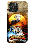 Funda personalizada para teléfono con 2 mascotas 'Street Doggos'