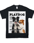 Camiseta personalizada para 2 mascotas 'Playdog'