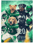 Manta personalizada para 4 mascotas 'New York Jet-Doggos'