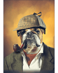 Sherlock Doggo: Mini retrato de perro personalizado