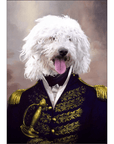 El Almirante: Mini retrato personalizado de mascota