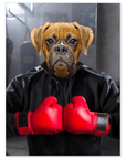 Mini retrato de perro personalizado 'El Boxer'