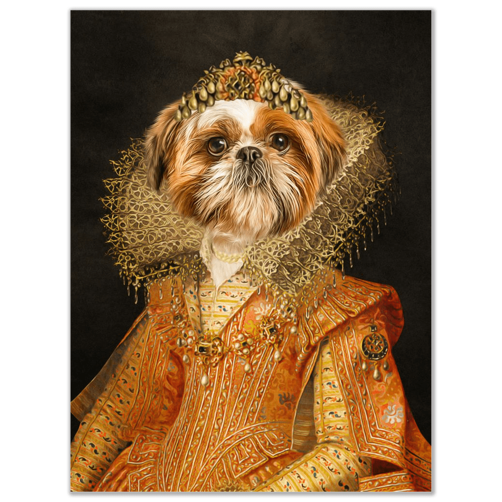 Mini retrato personalizado de mascota &#39;La princesa victoriana&#39;