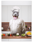 Mini retrato de perro personalizado 'El Chef'