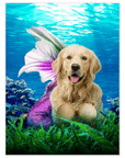 Mini retrato personalizado de mascota 'La Sirena'