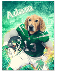 Mini retrato personalizado de mascota 'New York Jet-Doggos'