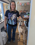 1980s Lazer Portrait: Pets and Humans Custom Tee